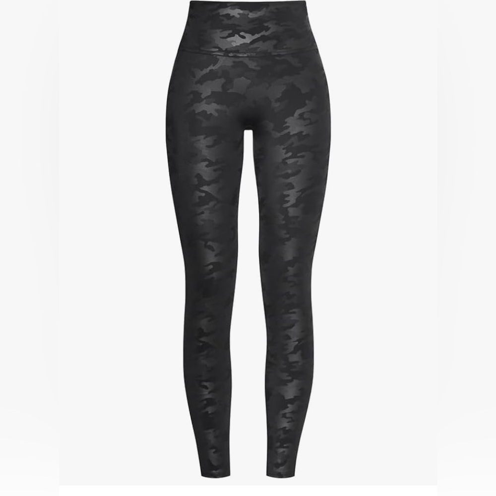 Spanx Matte Black Camo Leggings